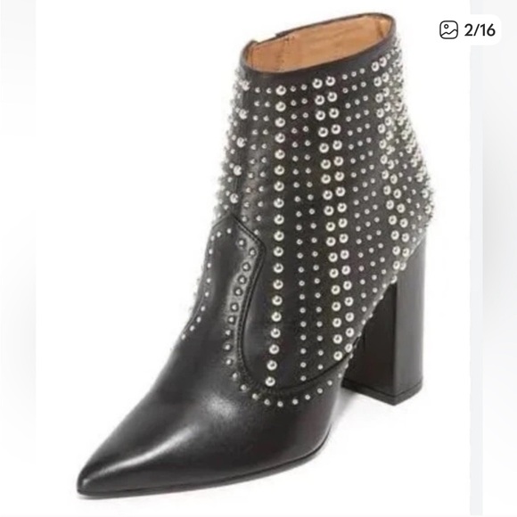 Iro Studded Boots Size 37 Black Leather - Picture 10 of 13